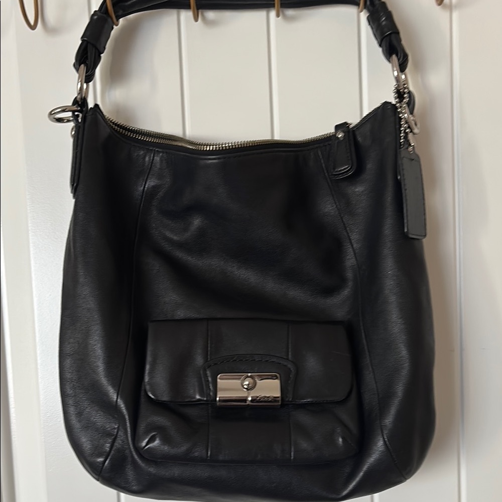 Coach Black Leather Shoulder Bag